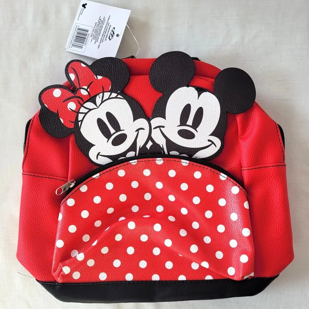 Disney Mickey Minnie Mouse Mini Backpack NWT Red